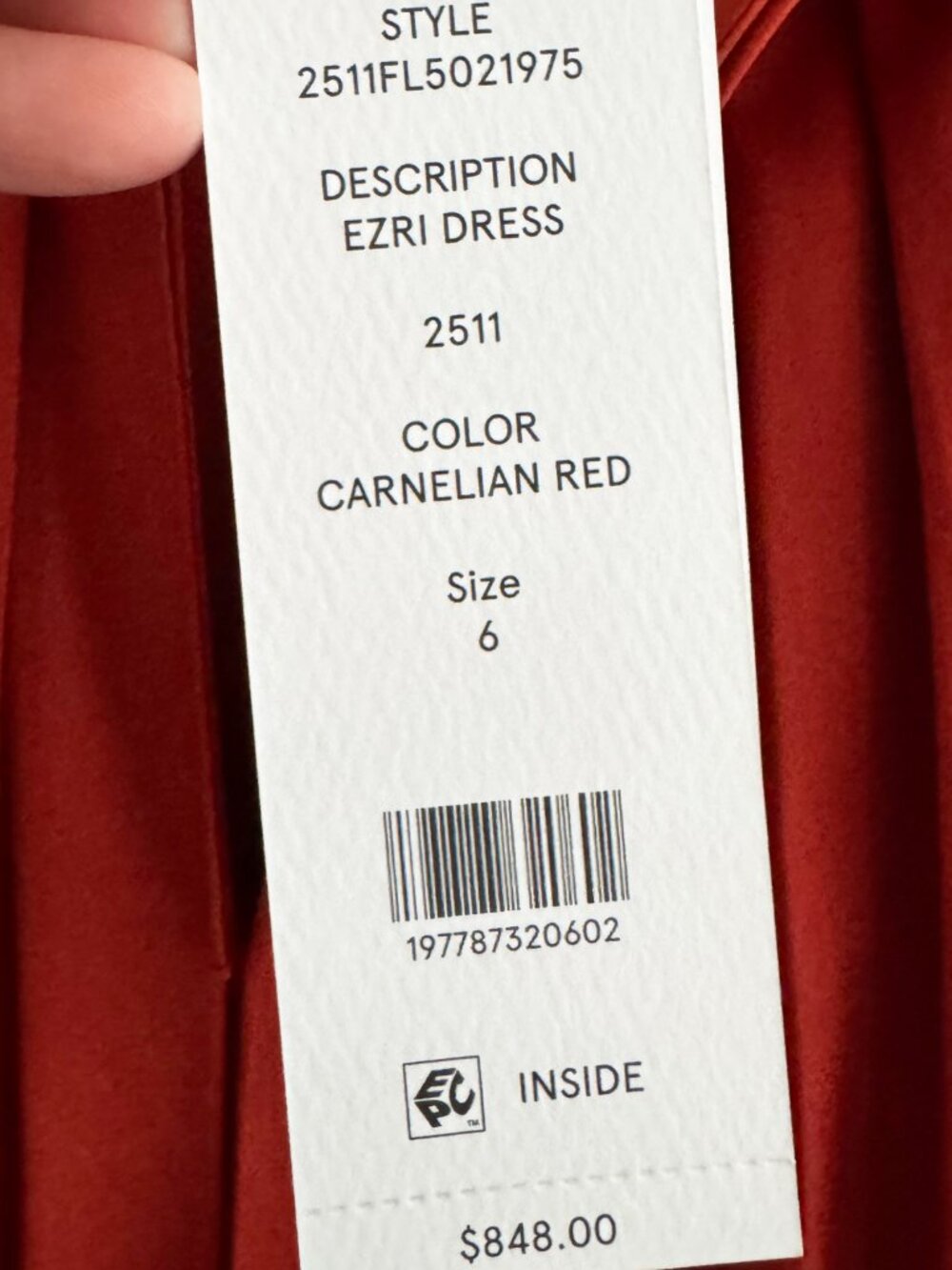NWT Veronica Beard "Ezri" Satin Dress in Red, size 6 - Picture 10 of 13